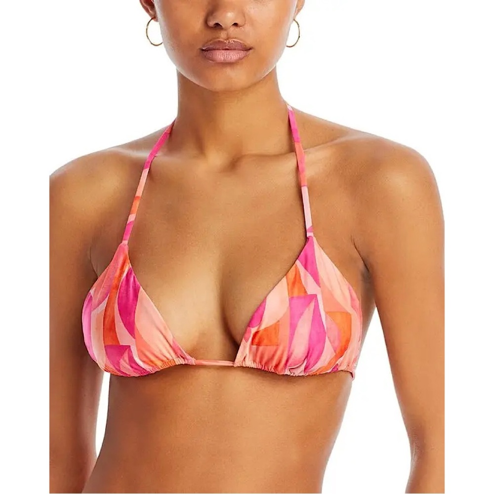 Peixoto Fifi Seashell Print Triangle Bikini Top Grapefruit Grove MEDIUM‎
